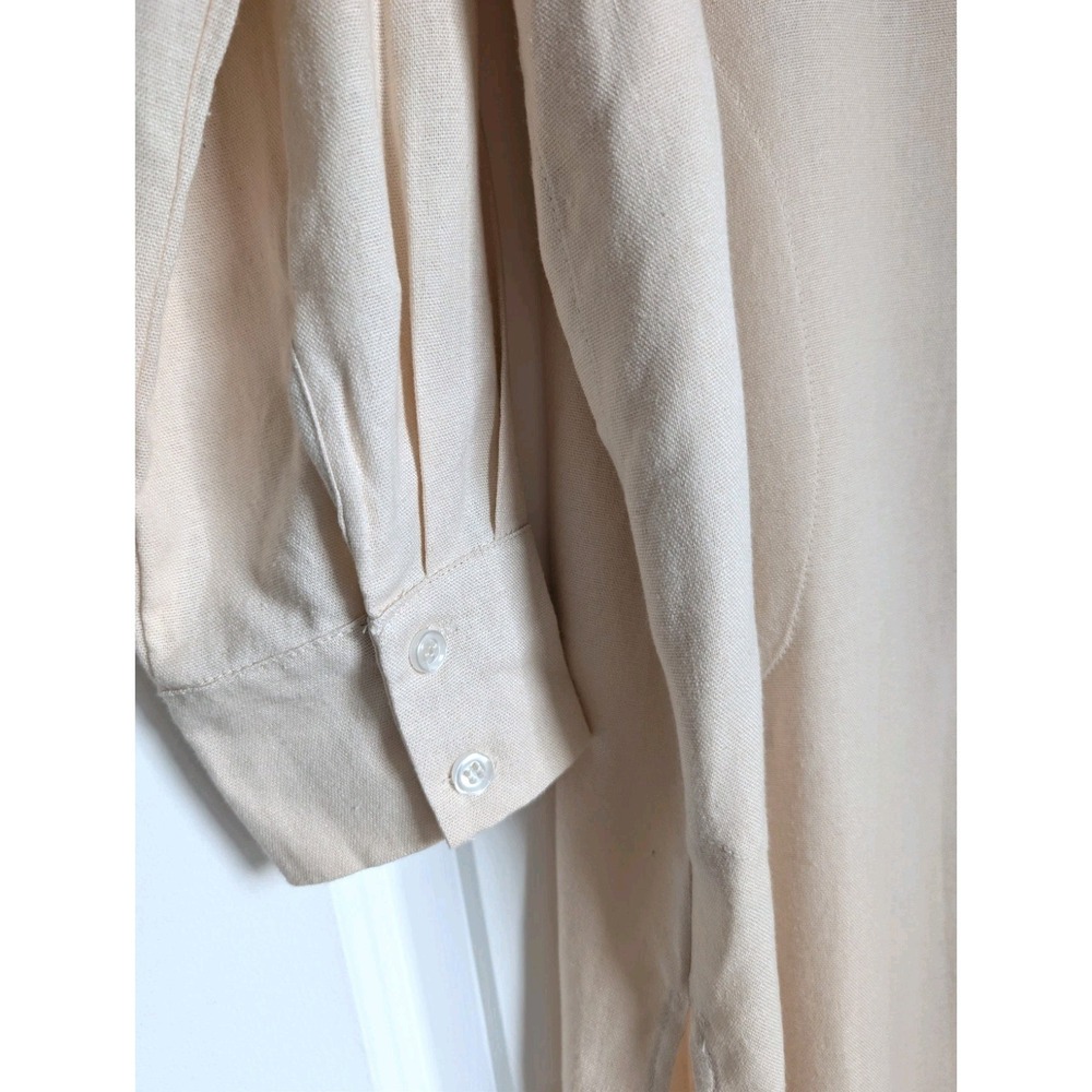 NWOT MyBodhi Linen Blend Tunic Dress Maxi Sand Beige Boho Long Lagenlook OS - Picture 6 of 16